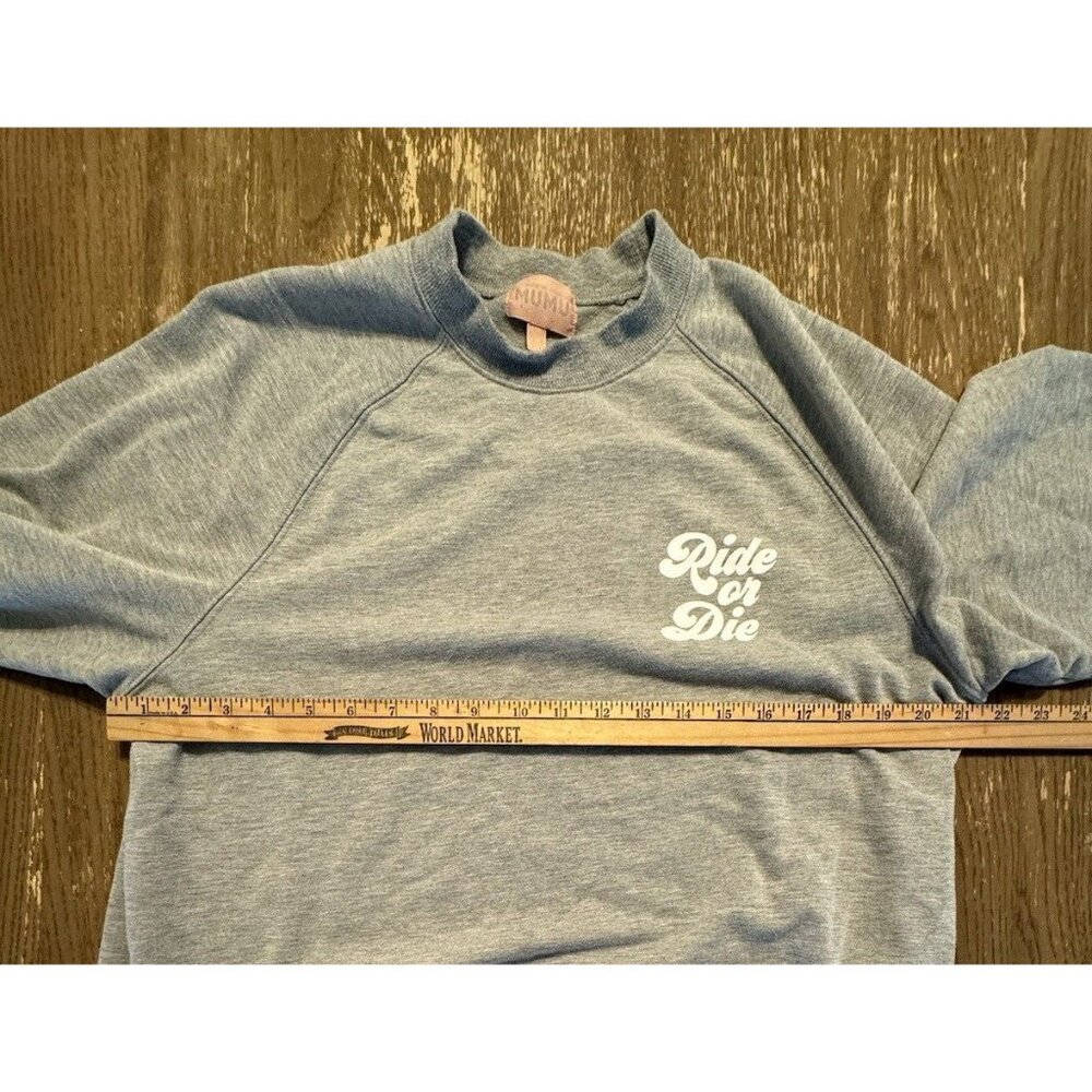Show Me Your Mumu Ride or Die Gray Graphic Sweatshirt Short set Oversized Small - Picture 5 of 16